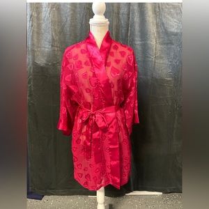 Red sheer robe. SZ M never worn